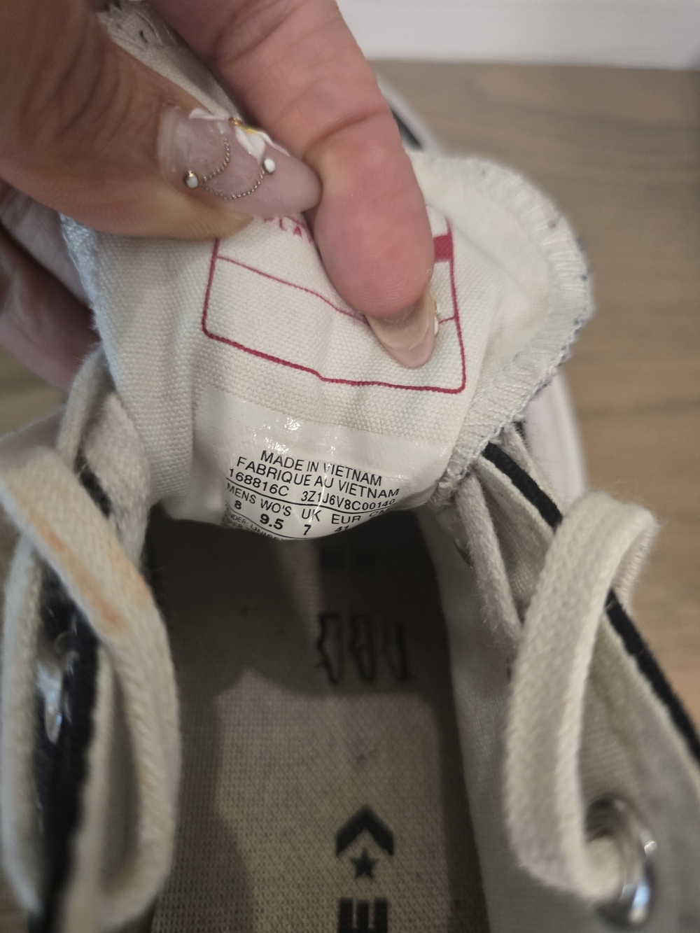 Women's Canvas Low-Top Sneakers in Cream and Black